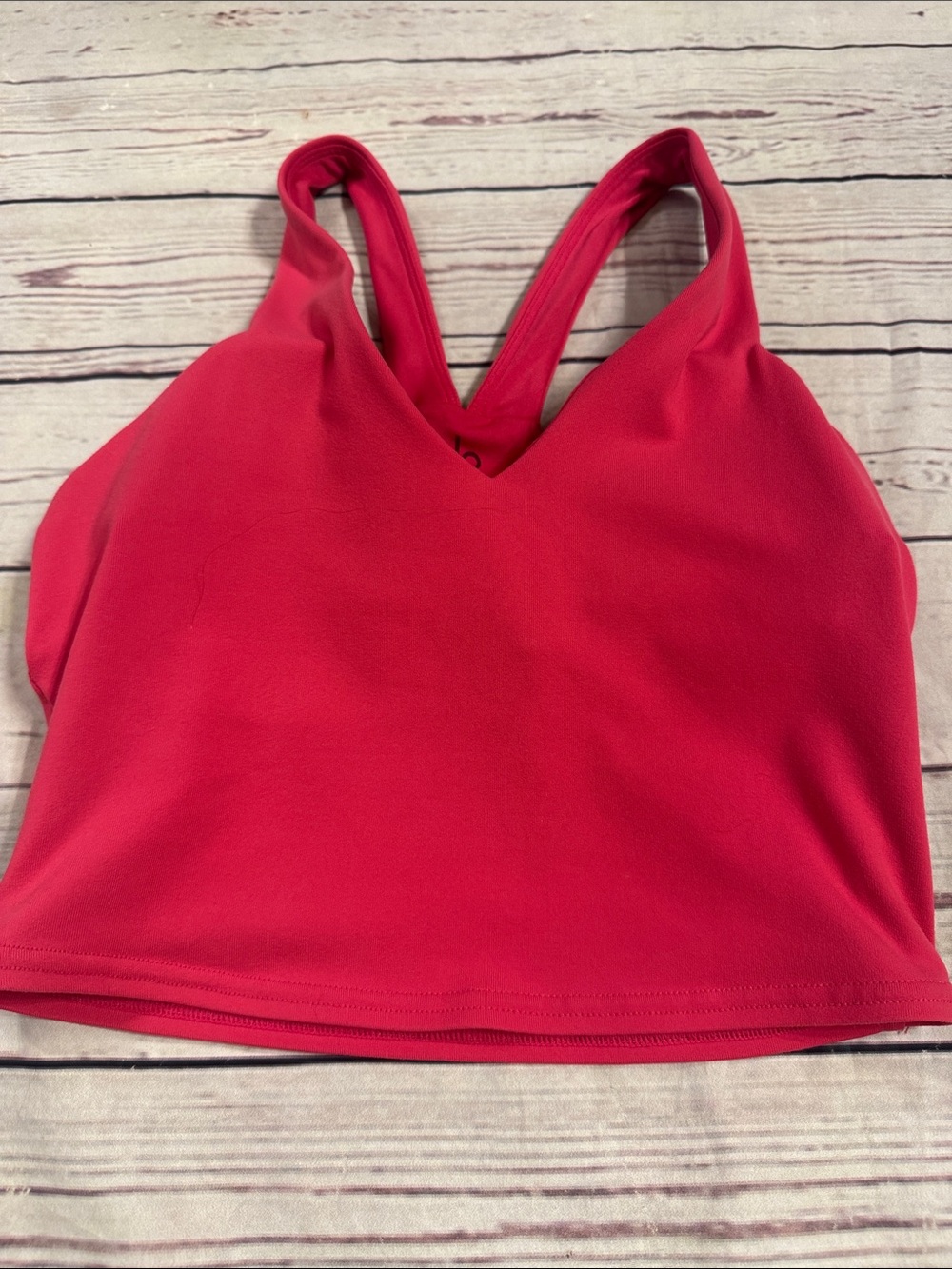 ALO Airbrush Real Bra Tank in Pink Summer Crush Size Small